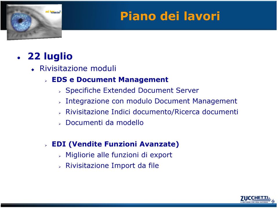 Rivisitazione Indici documento/ricerca documenti Documenti da modello EDI