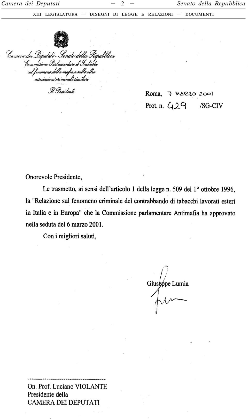 xiii legislatura disegni