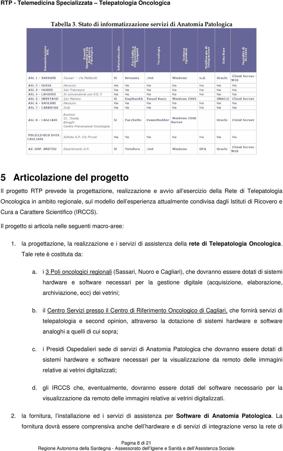 Oncologica in ambito regionale, sul modello dell esperienza attualmente condivisa dagli Istituti di Ricovero e Cura a Carattere Scientifico (IRCCS).