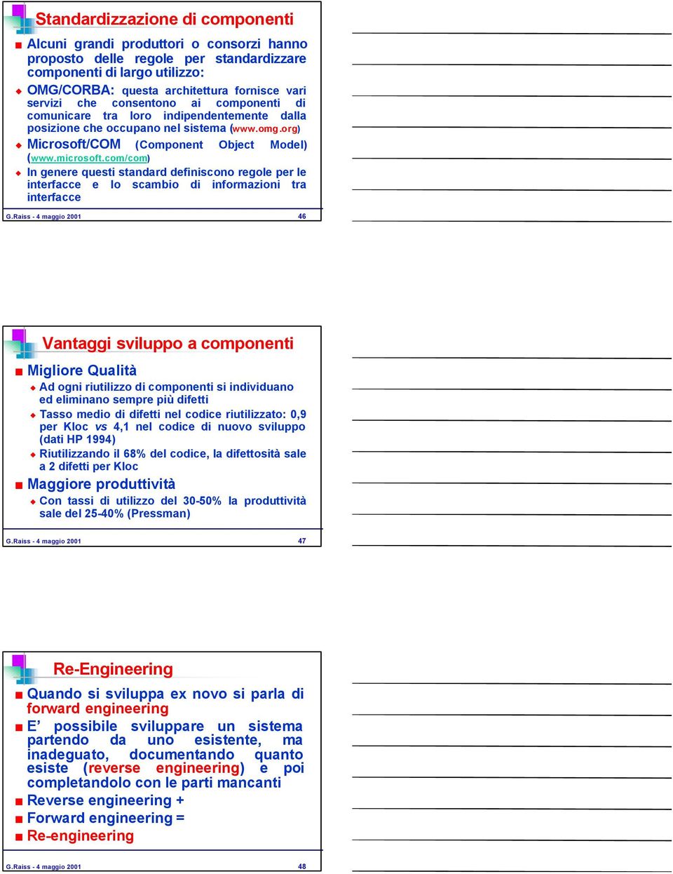 com/com) In genere questi standard definiscono regole per le interfacce e lo scambio di informazioni tra interfacce G.