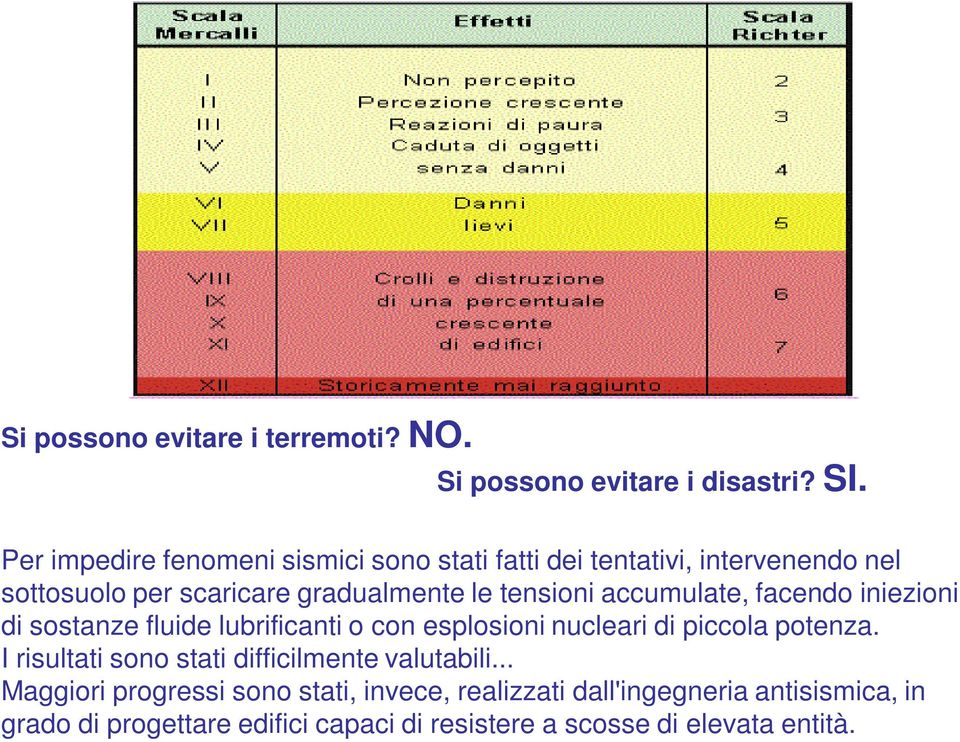 accumulate, facendo iniezioni di sostanze fluide lubrificanti o con esplosioni nucleari di piccola potenza.