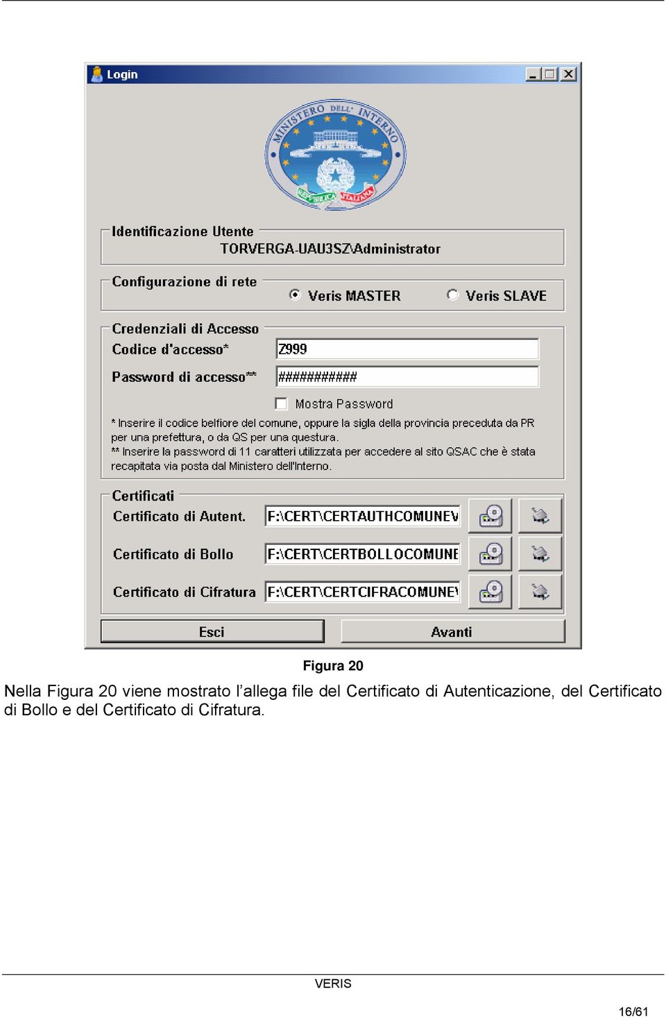 Certificato di Autenticazione, del