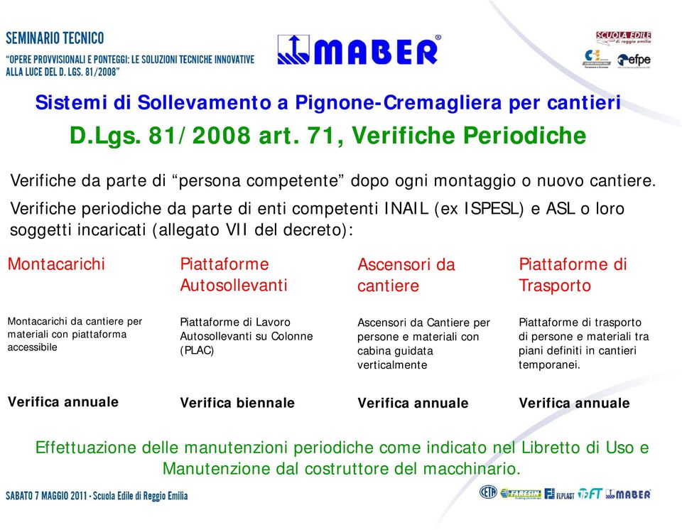 cantiere Trasporto Montacarichi da cantiere per materiali con piattaforma accessibile Piattaforme di Lavoro Autosollevanti su Colonne (PLAC) Ascensori da Cantiere per persone e materiali con cabina