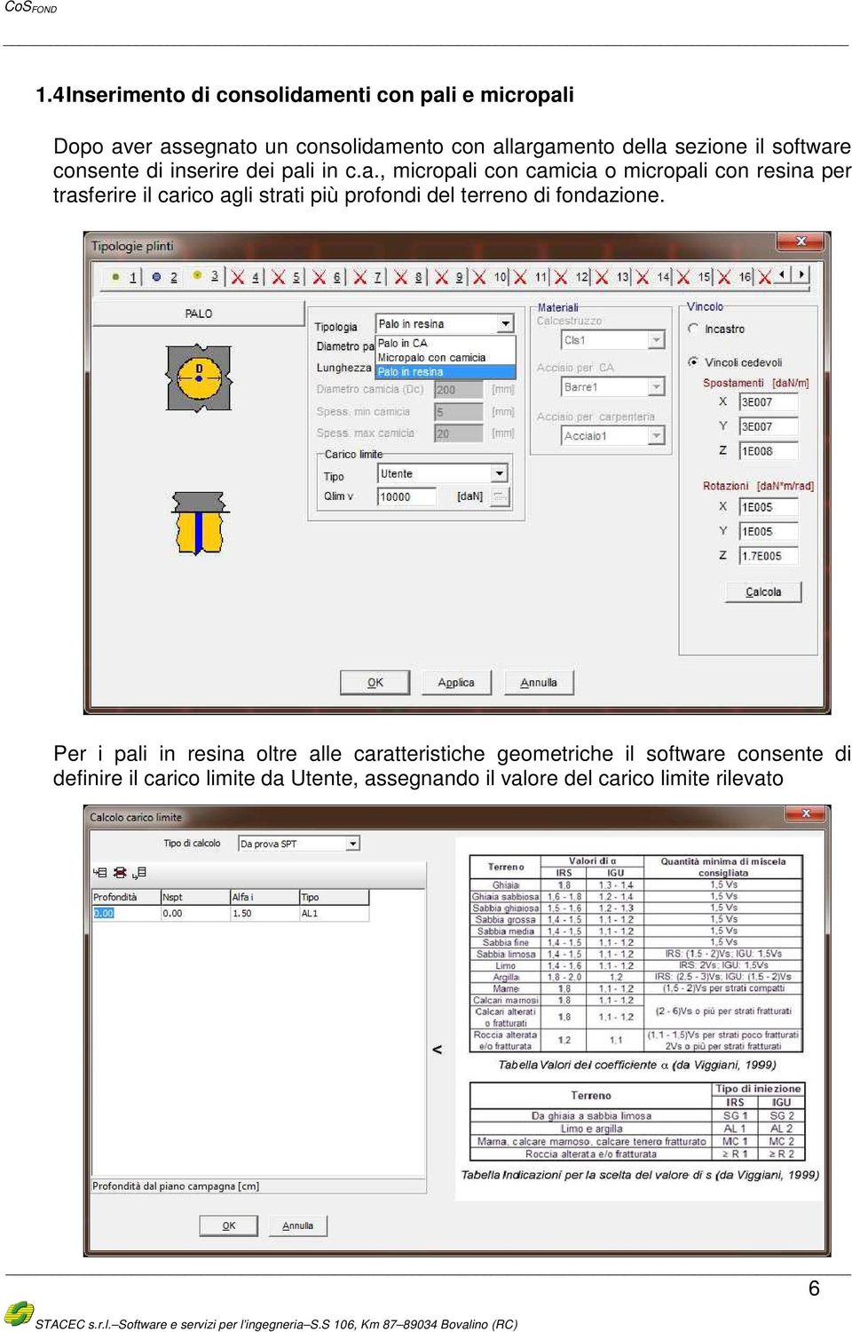 e consente di inserire dei pal