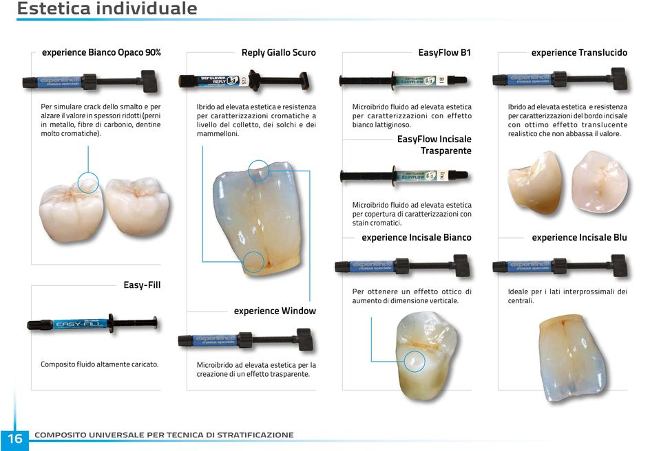 Microibrido fluido ad elevata estetica per caratterizzazioni con effetto bianco lattiginoso.