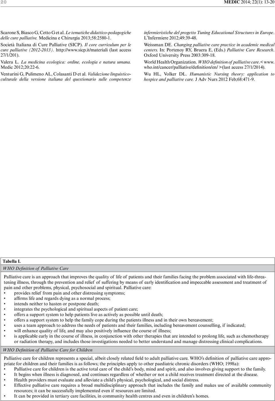 La medicina ecologica: ordine, ecologia e natura umana. Medic 2012;20:22-6. Venturini G, Pulimeno AL, Colasanti D et al.