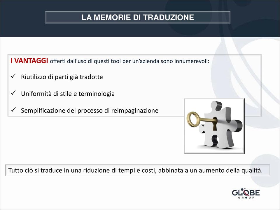 stile e terminologia Semplificazione del processo di reimpaginazione Tutto