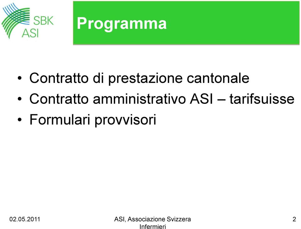 Contratto amministrativo ASI