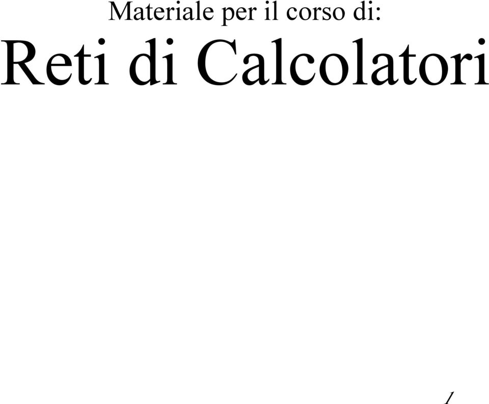 Calcolatori