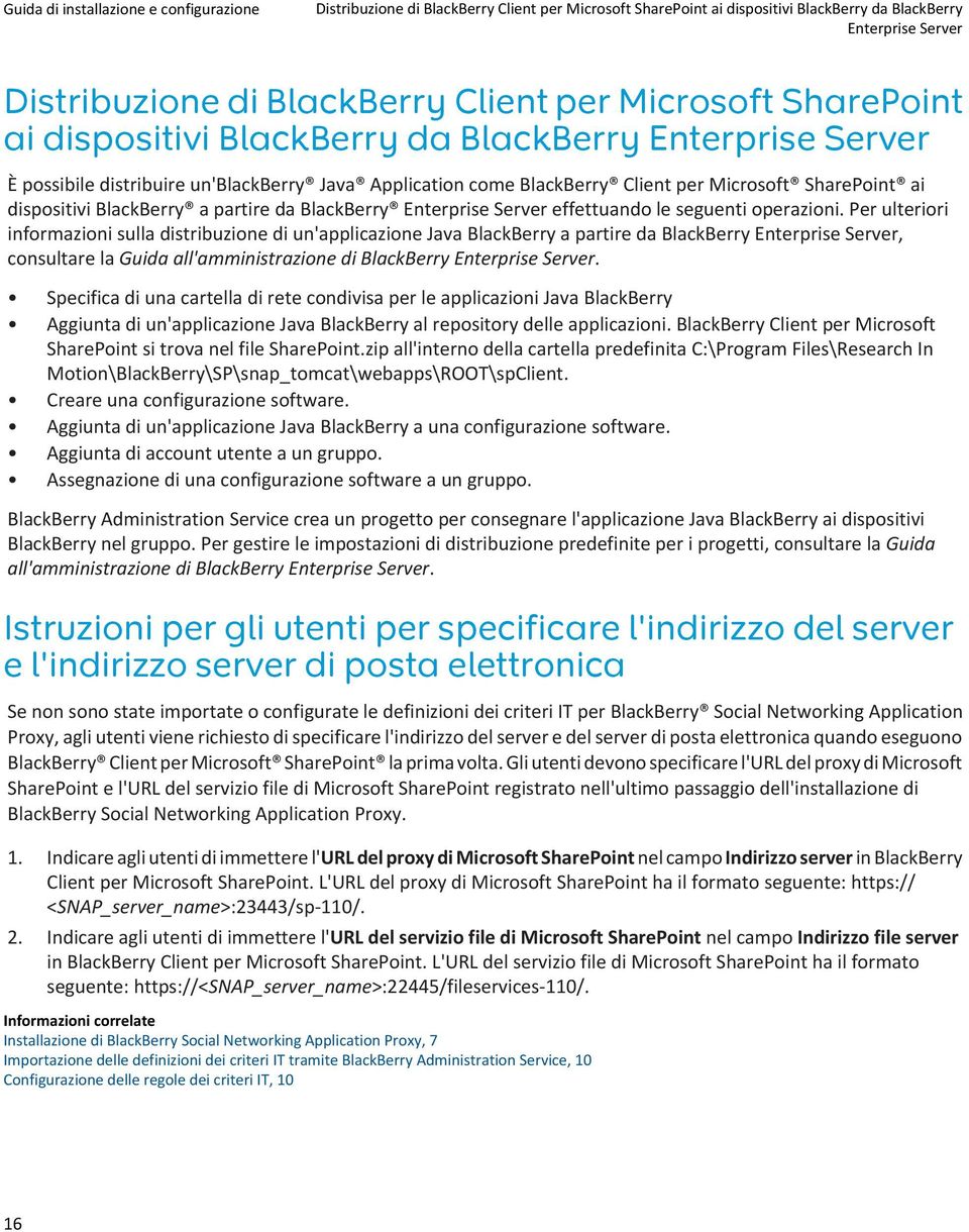 Enterprise Server effettuando le seguenti operazioni.