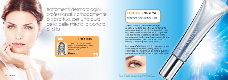 CLINICAL Tutte le età trattamenti mirati per tutte le età ANEW Clinical è una linea di prodotti specifica, studiata per offrire un trattamento professionale ai principali problemi della pelle.