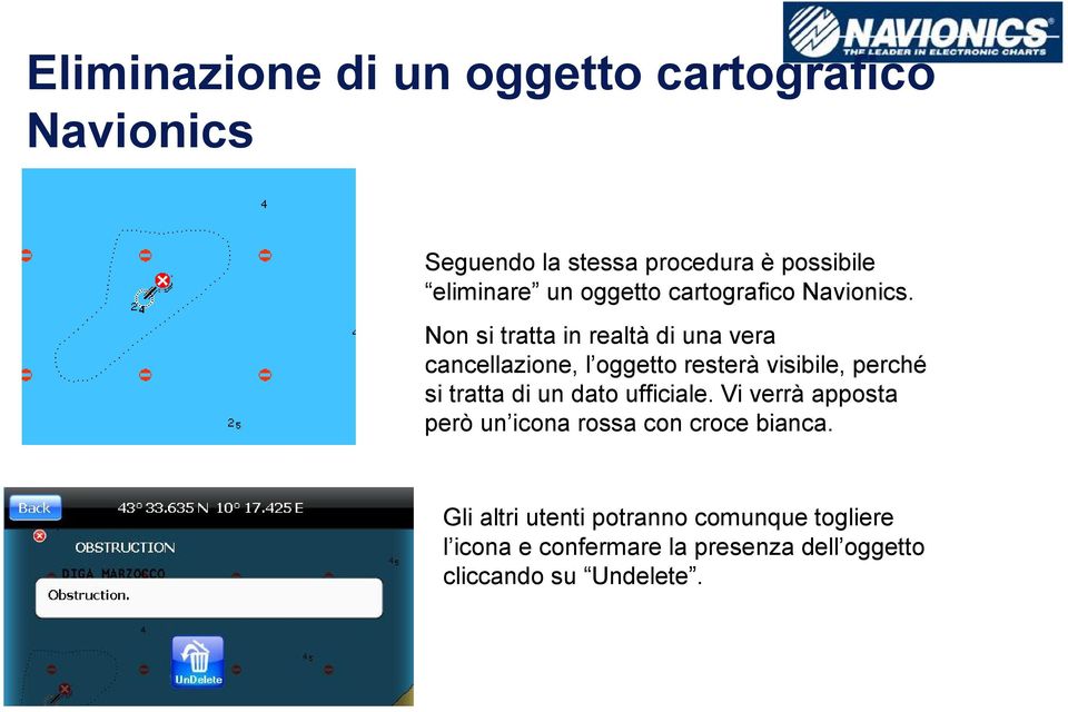 Non si tratta in realtà di una vera cancellazione, l oggetto resterà visibile, perché si tratta di un