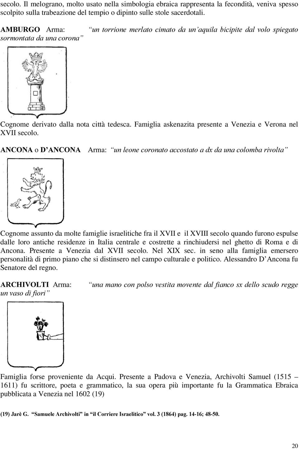 Famiglia askenazita presente a Venezia e Verona nel XVII secolo.