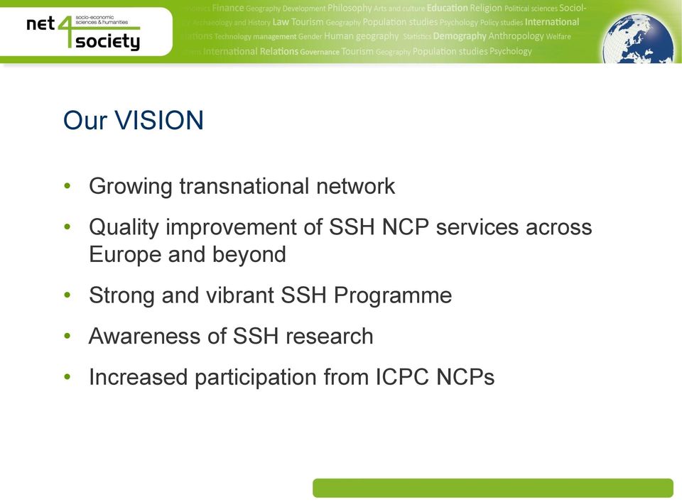 beyond Strong and vibrant SSH Programme Awareness