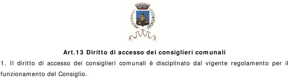 Il diritto di accesso dei consiglieri