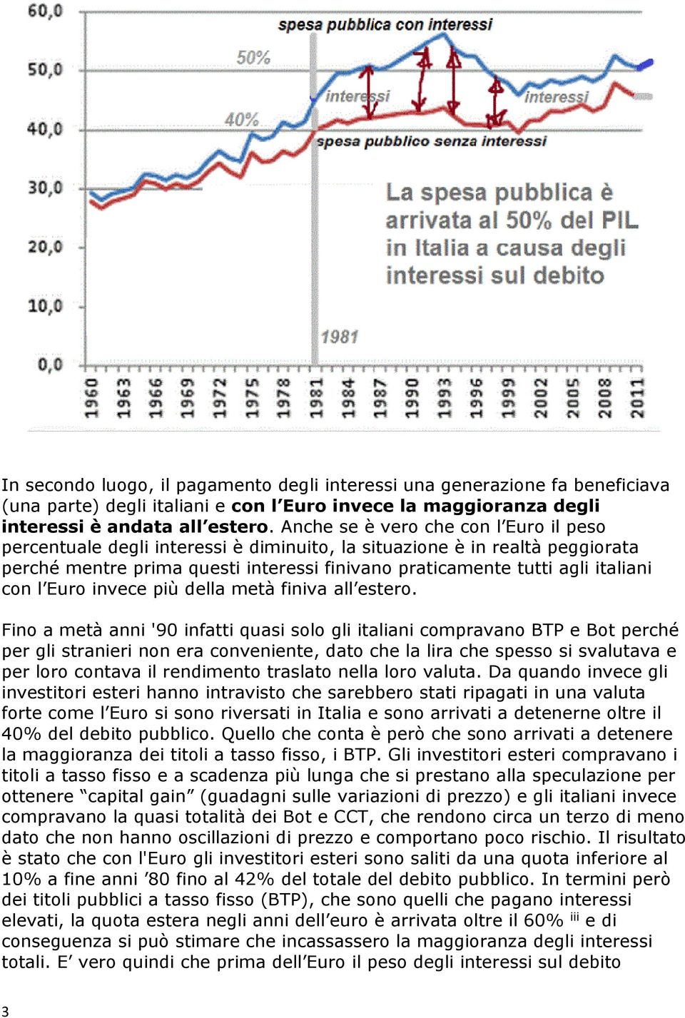 l Euro invece più della metà finiva all estero.