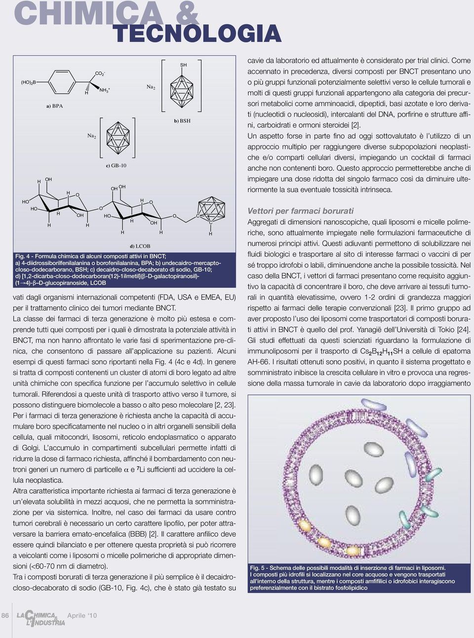 sperimentazione pre-clinica, che consentono di passare all applicazione su pazienti. Alcuni esempi di questi farmaci sono riportanti nella Fig. 4 (4c e 4d).