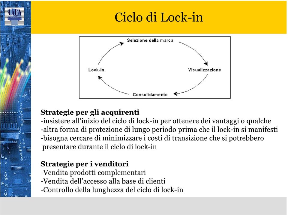 minimizzare i costi di transizione che si potrebbero presentare durante il ciclo di lock-in Strategie per i