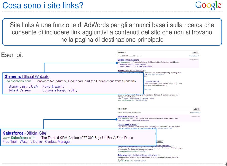 basati sulla ricerca che consente di includere link