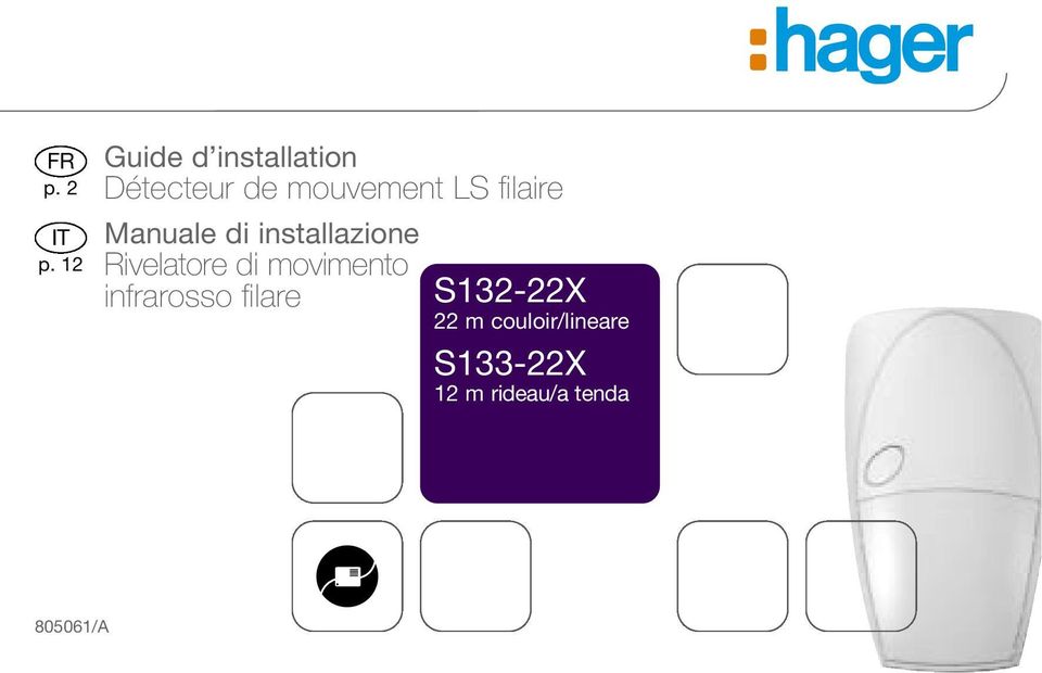 filaire Manuale di installazione Rivelatore di