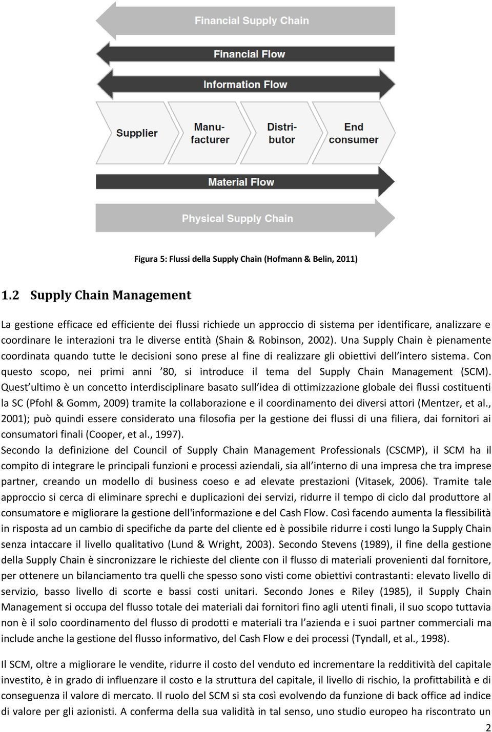 Robinson, 2002). Una Supply Chain è pienamente coordinata quando tutte le decisioni sono prese al fine di realizzare gli obiettivi dell intero sistema.