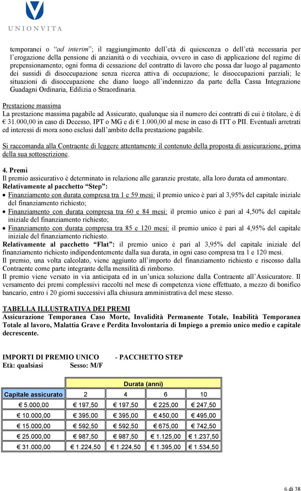 situazioni di disoccupazione che diano luogo all indennizzo da parte della Cassa Integrazione Guadagni Ordinaria, Edilizia o Straordinaria.