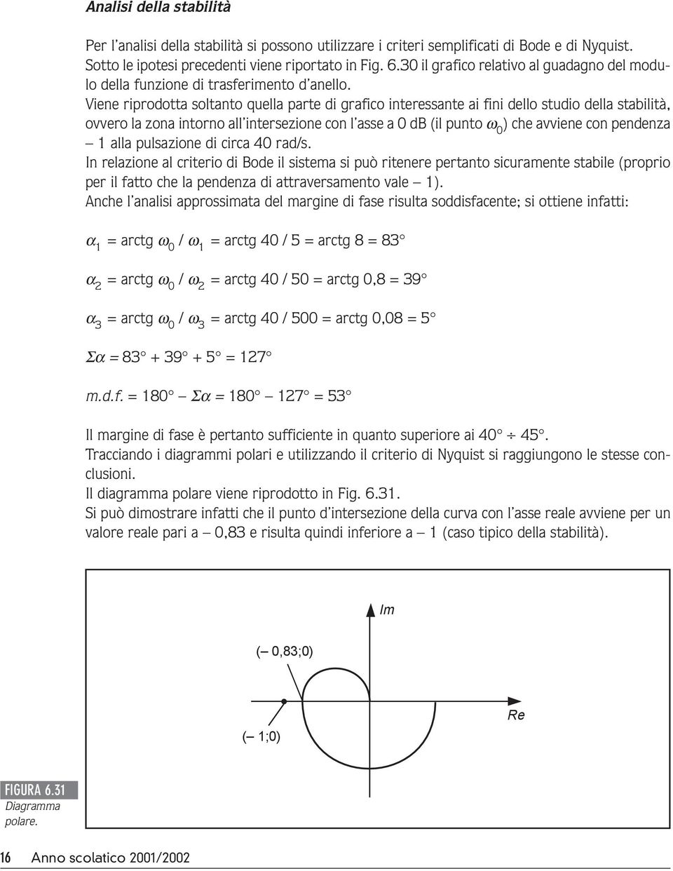 Viene riprodotta soltanto quella parte di grafico interessante ai fini dello studio della stabilità, ovvero la zona intorno all intersezione con l asse a 0 db (il punto ω 0 ) che avviene con pendenza