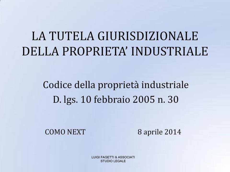 proprietà industriale D. lgs.