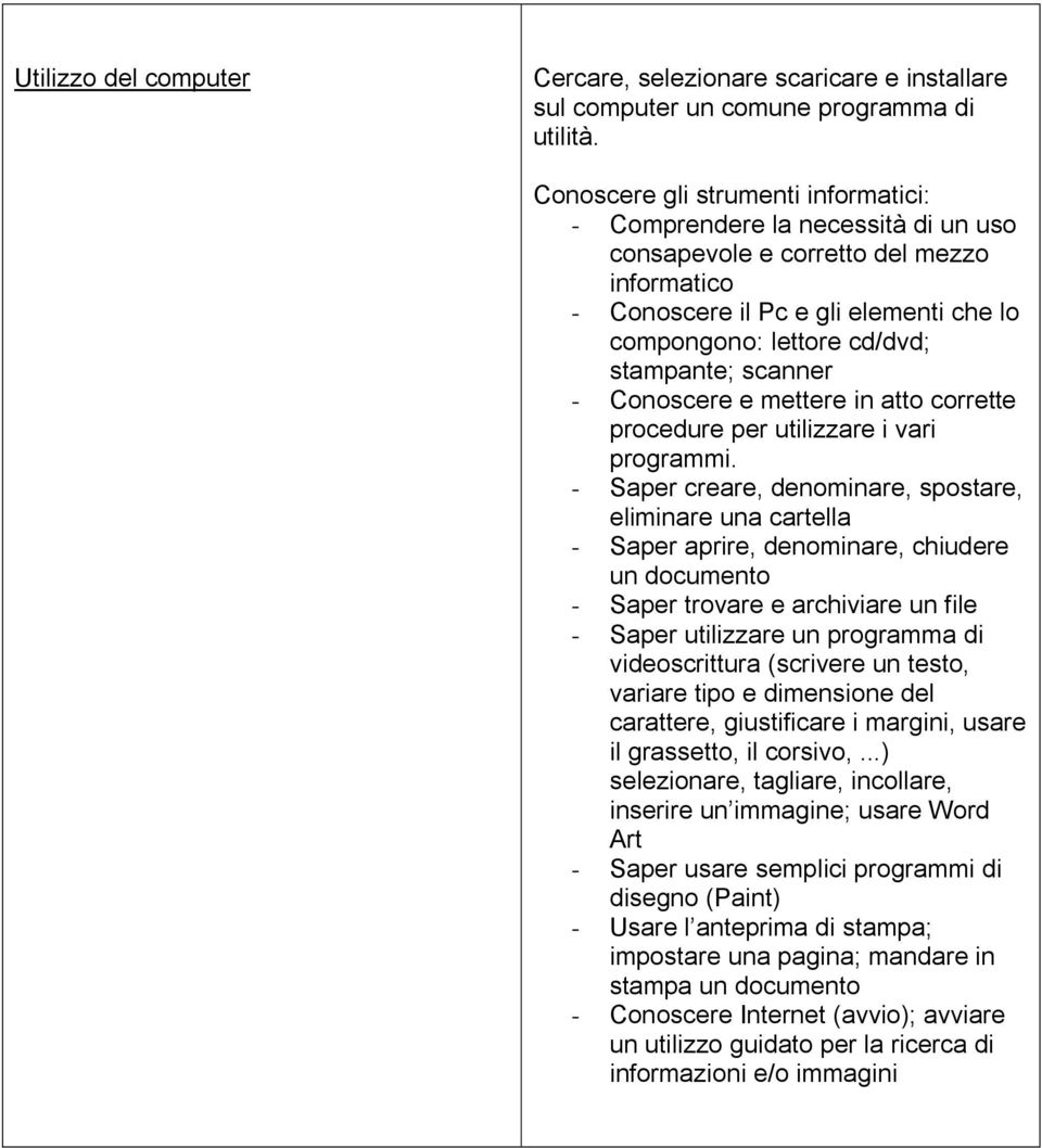 scanner - Conoscere e mettere in atto corrette procedure per utilizzare i vari programmi.