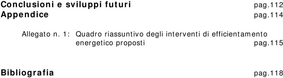 1: Quadro riassuntivo degli interventi di