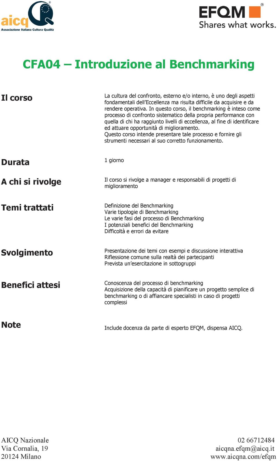 opportunità di miglioramento. Questo corso intende presentare tale processo e fornire gli strumenti necessari al suo corretto funzionamento.