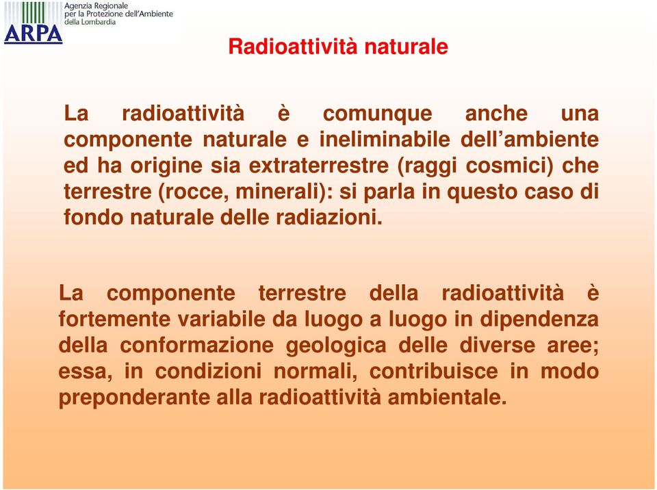 radiazioni.