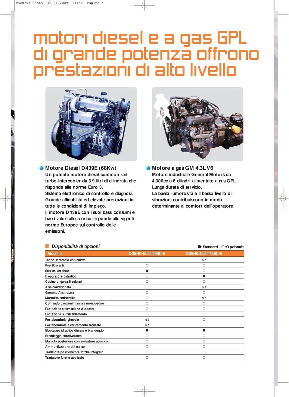 Il motore D439E con i suoi bassi consumi e bassi valori allo scarico, risponde alle vigenti norme Europee sul controllo delle emissioni. Motore a gas GM 4.3L V6 Motore industriale General Motors da 4.