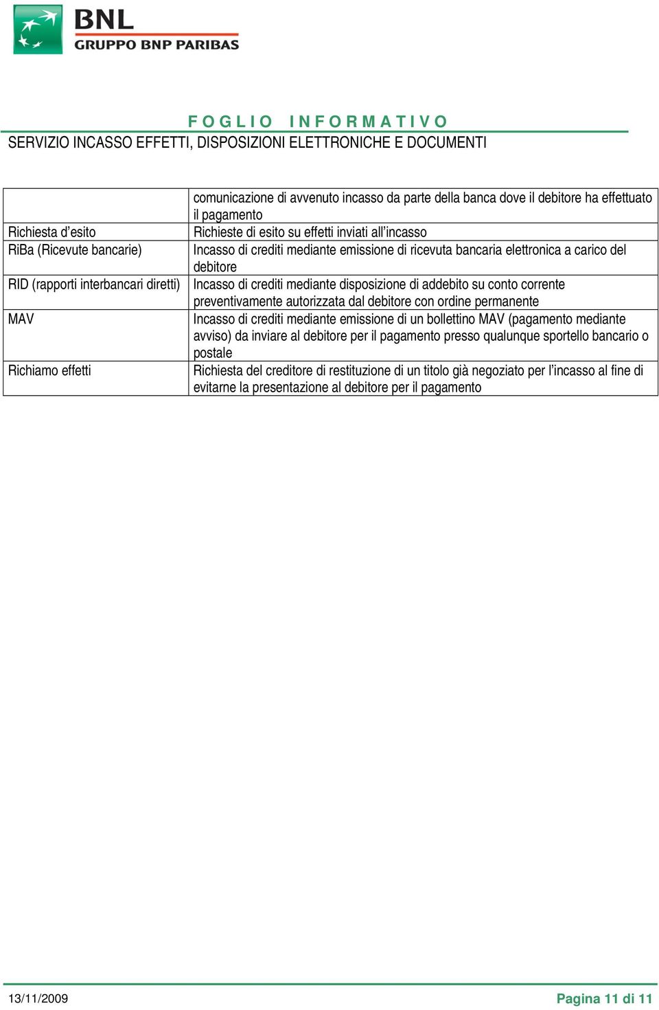 preventivamente autorizzata dal debitore con ordine permanente MAV Incasso di crediti mediante emissione di un bollettino MAV (pagamento mediante avviso) da inviare al debitore per il pagamento