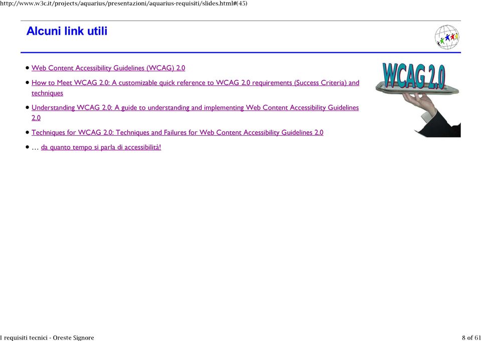 0 requirements (Success Criteria) and techniques Understanding WCAG 2.