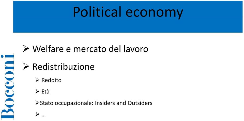 Redistribuzione i Reddito Età