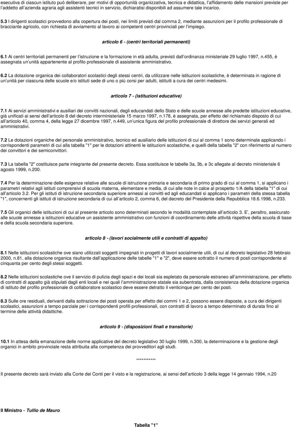 3 I dirigenti scolastici provvedono alla copertura dei posti, nei limiti previsti dal comma 2, mediante assunzioni per il profilo professionale di bracciante agricolo, con richiesta di avviamento al