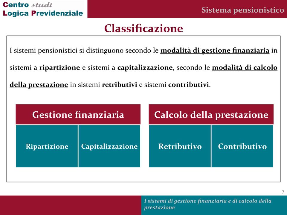 capitalizzazione, secondo le modalità di calcolo della in sistemi retributivi e sistemi