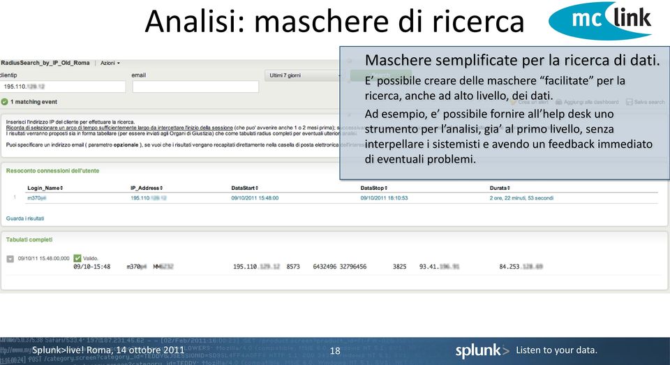 Ad esempio, e possibile fornire all help desk uno strumento per l analisi, gia al primo