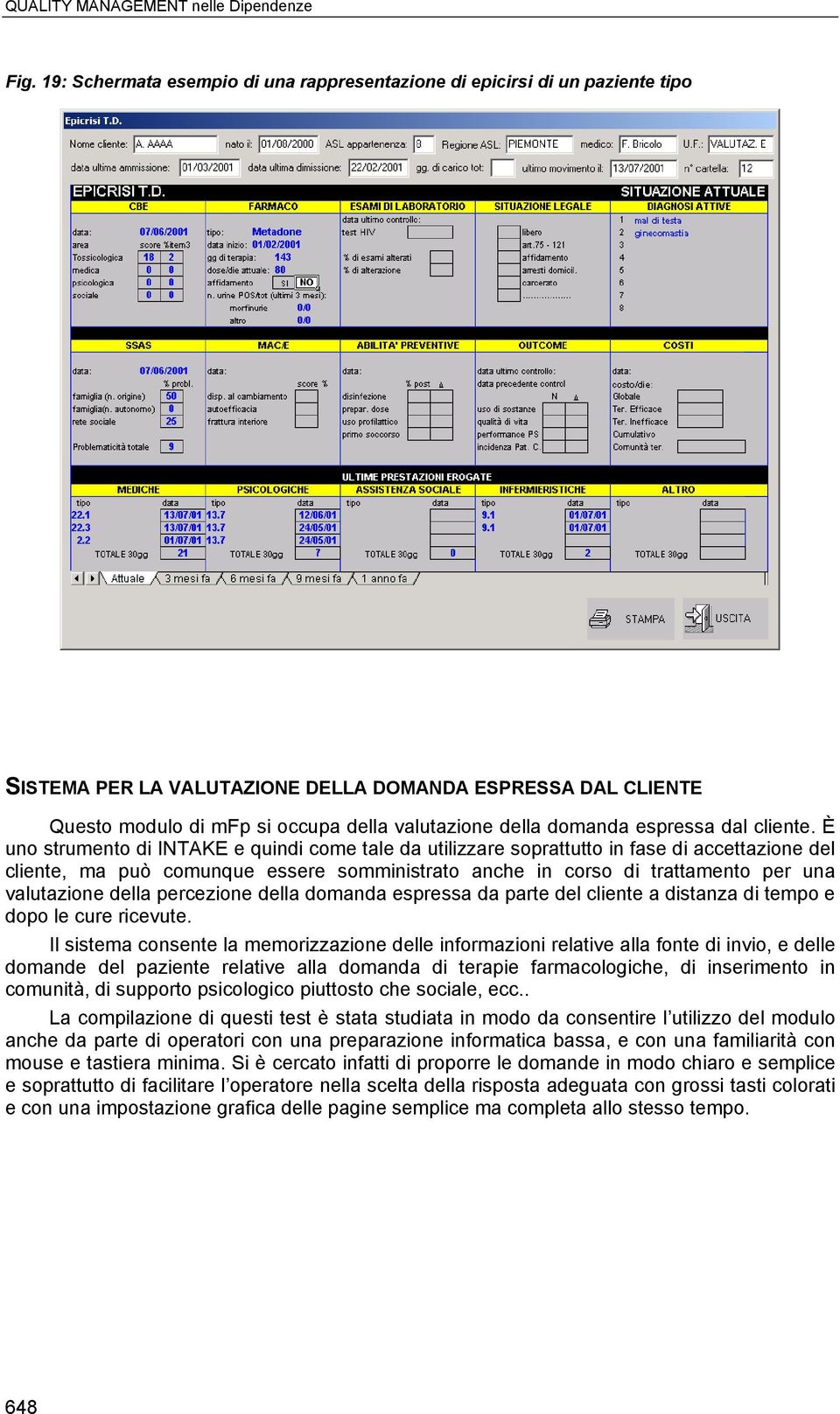 domanda espressa dal cliente.