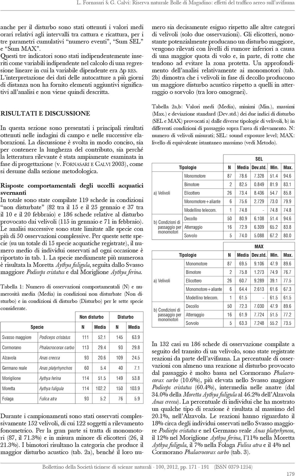 L interpretazione dei dati delle autocatture a più giorni di distanza non ha fornito elementi aggiuntivi significativi all analisi e non viene quindi descritta.