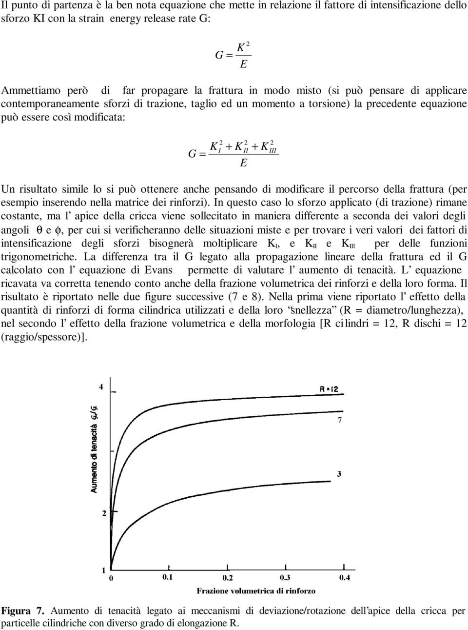 E 2 III Un risultato simile lo si può ottenere anche pensando di modificare il percorso della frattura (per esempio inserendo nella matrice dei rinforzi).