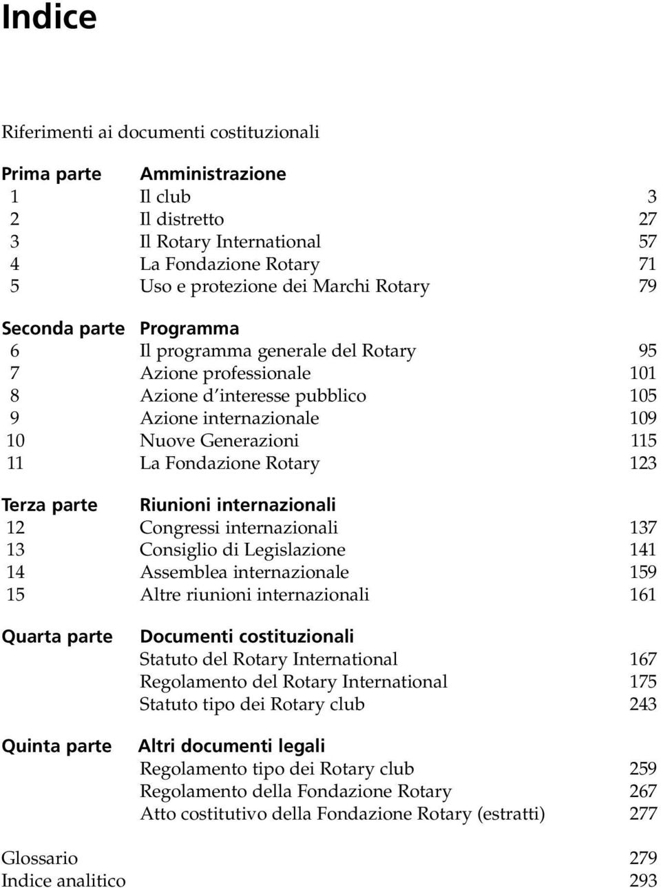 123 Terza parte Riunioni internazionali 12 Congressi internazionali 137 13 Consiglio di Legislazione 141 14 Assemblea internazionale 159 15 Altre riunioni internazionali 161 Quarta parte Quinta parte