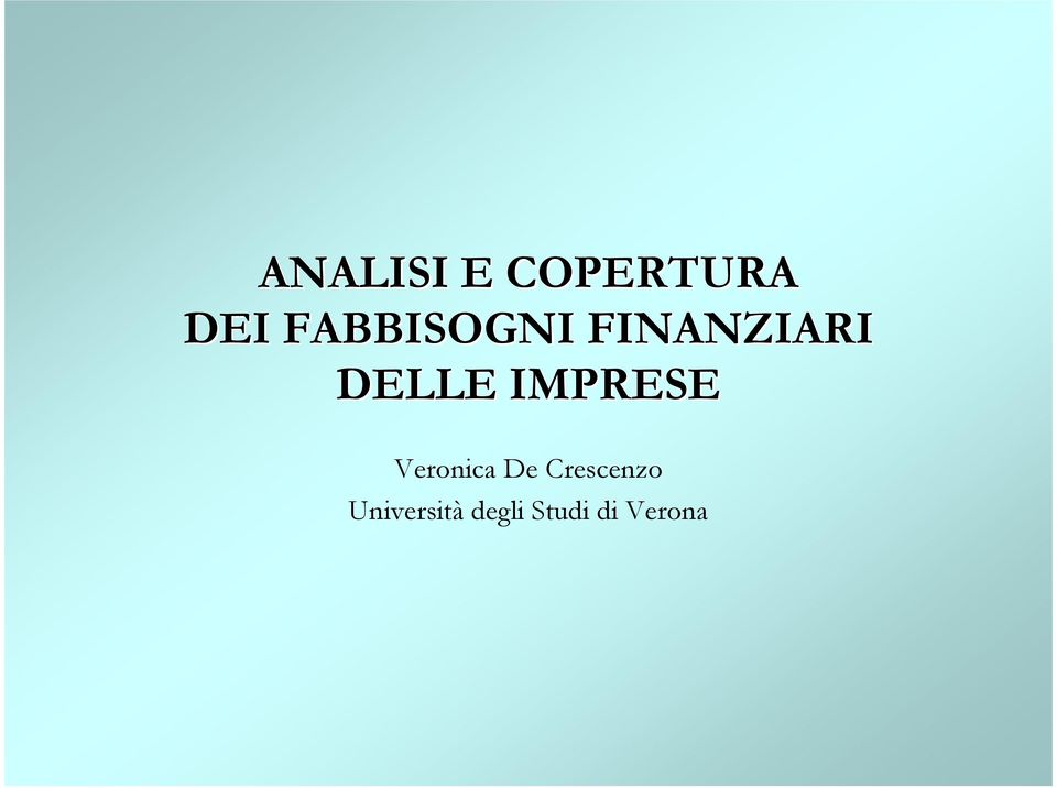 IMPRESE Veronica De