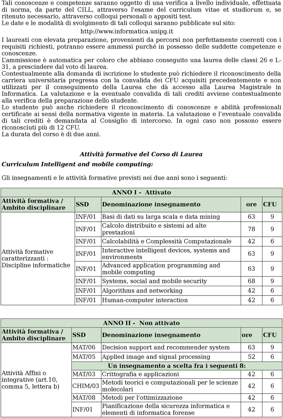 it I laureati con elevata preparazione, provenienti da percorsi non perfettamente coerenti con i requisiti richiesti, potranno essere ammessi purché in possesso delle suddette competenze e conoscenze.