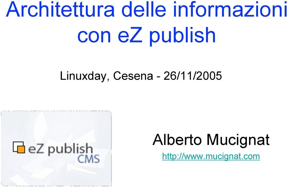 Linuxday, Cesena - 26/11/2005