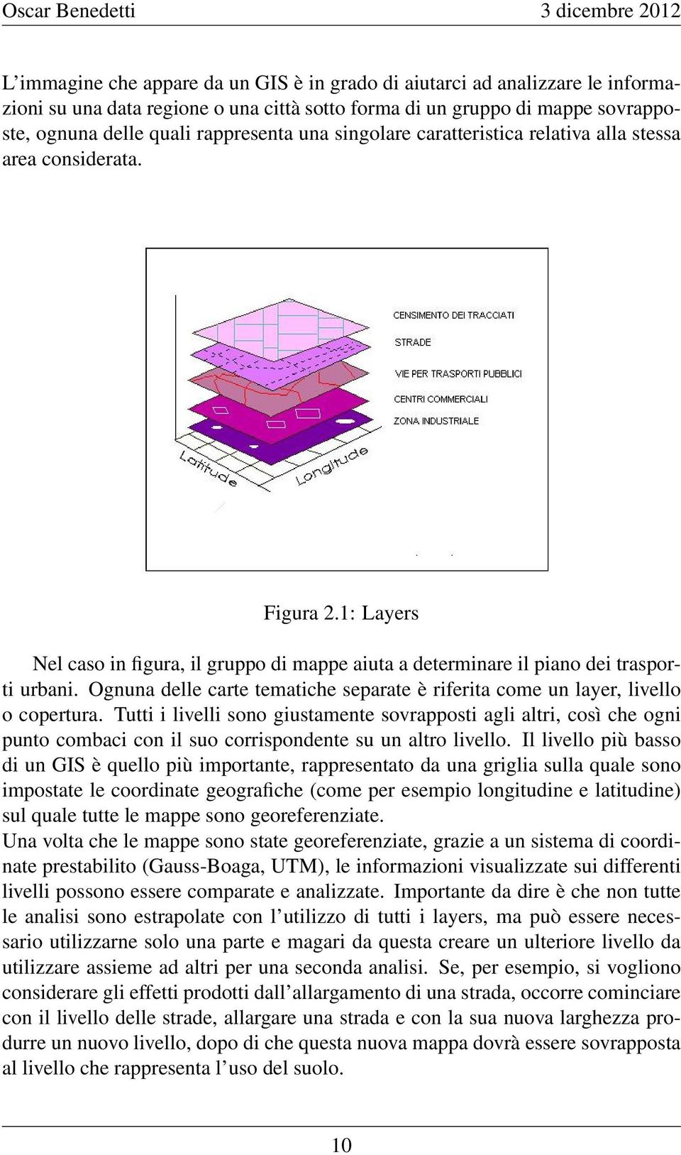 Ognuna delle carte tematiche separate è riferita come un layer, livello o copertura.