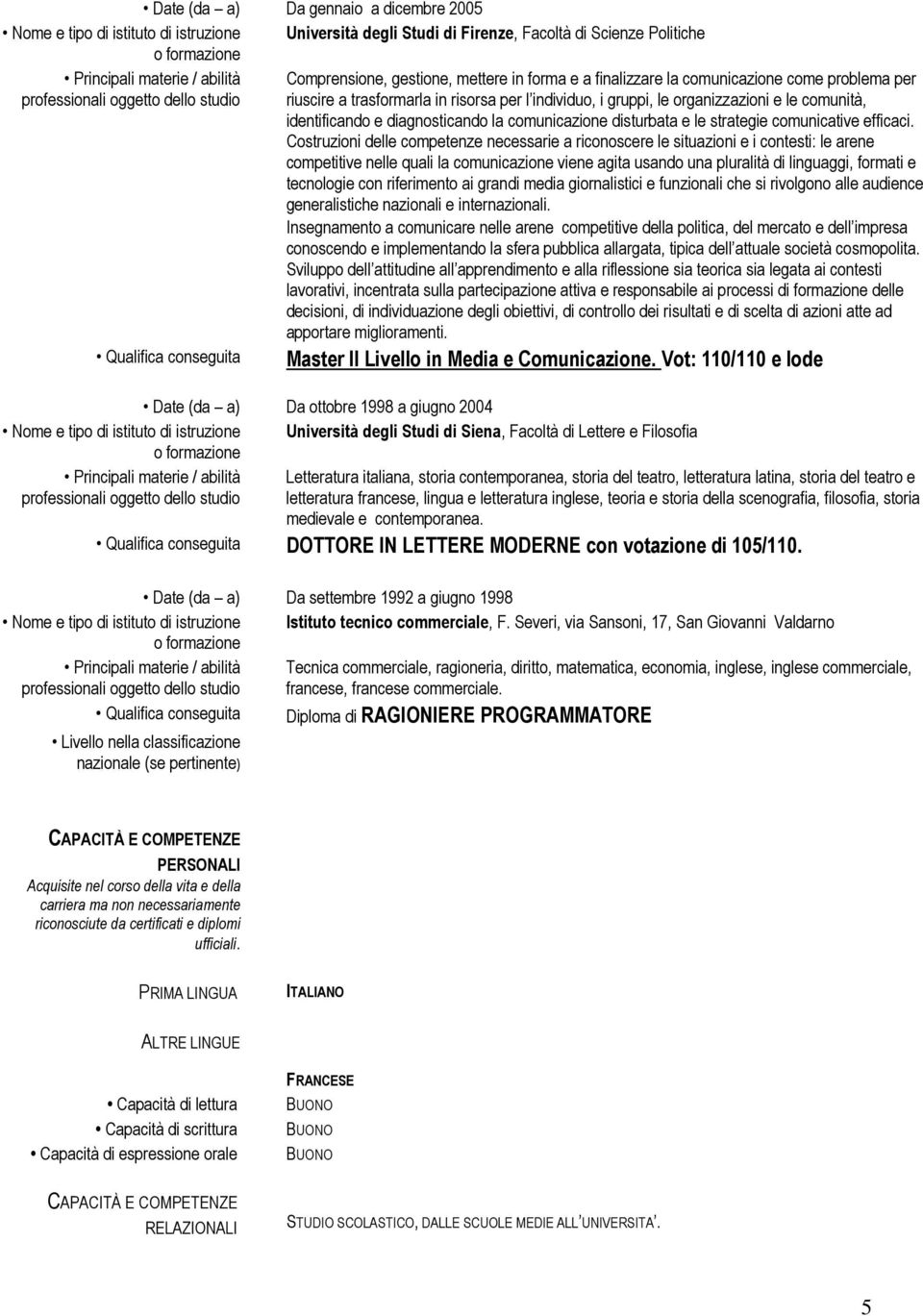 comunicazione disturbata e le strategie comunicative efficaci.