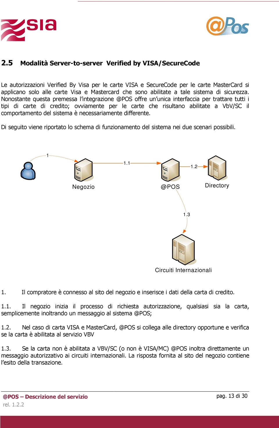 Nonostante questa premessa l integrazione @POS offre un unica interfaccia per trattare tutti i tipi di carte di credito; ovviamente per le carte che risultano abilitate a VbV/SC il comportamento del