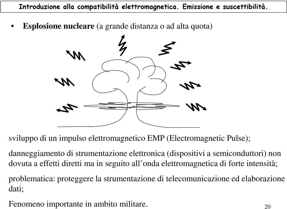 Pulse); danneggiamento di strumentazione elettronica (dispositivi a semiconduttori) non dovuta a effetti diretti ma in